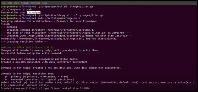 Creating an image from extracted firmware